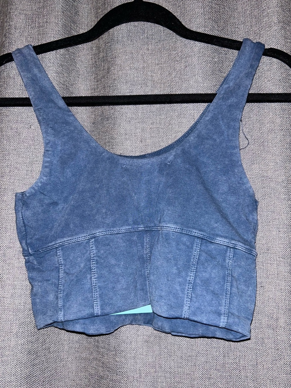 Women's Ocean Blue Cropped Tank Top